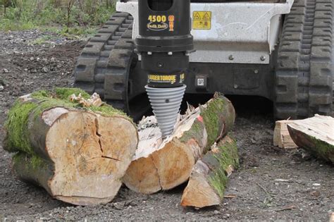 used skid steer log splitter|bobcat log splitter for sale.